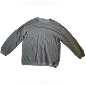 Aerie Sage Green Gray Long Sleeve Crew Neck Sweatshirt